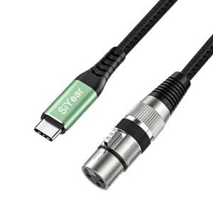[미국배송] 스마트폰 USB C를 액티브 스피커 노트북 믹서 콘솔 6.6FT / 2M 에 연결하는 SIYEAR C TO XLR 여성 오디오 케이블 3PIN TYPE 어댑터 스테레오파워 앰프 케이블