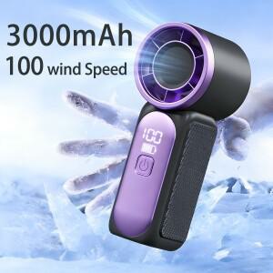 오래 지속되는 터보 미니 휴대용 팬 USB 충전식 야외 소형 고속 강력한 공기 흐름 냉각 장치