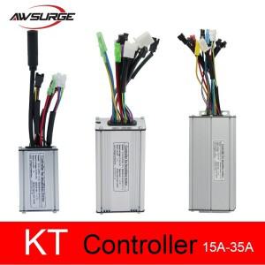 KT 컨트롤러 15A 17A 22A 25A 30A 35A Ebike 구형파 제어 시스템 SM 방수 라이트 플러그가있는 36V 48V 모