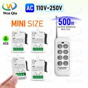 무선 원격 제어 전등 스위치 미니 RF 수신기 110V 220V 10A 433Mhz 500m 거리 전구 LED에 대 한 차단기