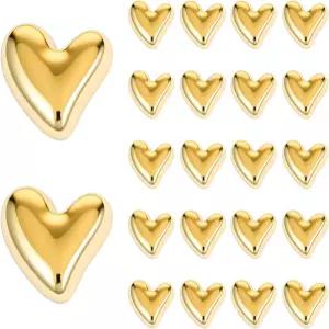 22Pcs 냉장고 자석 냉장고용 골드 0.86인치 작은 귀여운 하트 장식 화이트보드 캐비닛 사물함 홈 키친