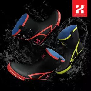 카즈미 테크니컬 부츠 270 레드 낚시 방수 무봉제 논슬립 메쉬 라텍스깔창