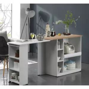 상판확장변신 오픈형 주방 보조조리대 아일랜드 홈바(100cm 2색) 빠 미니