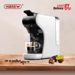 HiBREW 4 in 1 다중 캡슐 커피 메이커, 전자동, 냉온 우유 거품기, 플라스틱 트레이 세트 포함