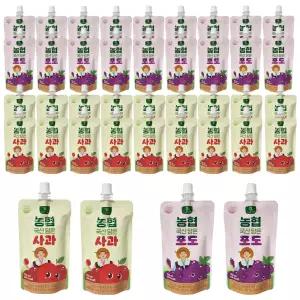 농협 100% 국산 담은 음료 사과 100ml x 20개 + 포도 100ml x 20개