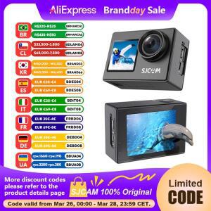 SJ4000 듀얼 스크린 4K  카메라 30M 방수 손떨림 HD 스포츠  오토바이 자전거 헬멧