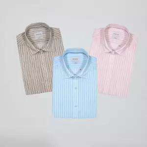 [예작]구김적고 실크처럼 가벼운 여름반팔 드레스셔츠 스트라이프 슬림핏 YJ4MUS622_S