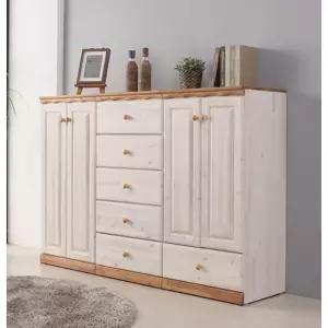 피톤치드 삼나무원목 5단 아기방 베이비수납장(57cm) 쥬니어 초등 아이방