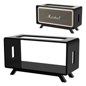 마샬 엠버튼 / 엠버튼 II / 엠버튼 III 스피커와 호환되는 TXEsign 아크릴 데스크톱 스탠드 홀더, 테이블 홀더 디스플레이 선반 스피커 데스크톱 스탠드 선반(블랙)