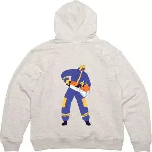 [골드스마일]후드집업 뒷면 프린트티셔츠 막힌곳은 어 소방관