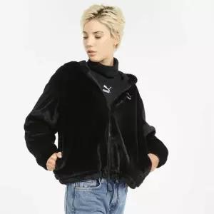 [푸마]푸마 여성 클래식 폭스 퍼 풀 집업 후디 자켓 531606-01