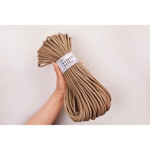 뜨개실 골드 메탈릭 5mm 바구니 바느질 코튼 로프 55 야드 만들기 러그 바느질을위한 두꺼운 코드