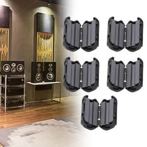 5Pcs 3.5/5/7mm 토로이달 코어 페라이트 비드 클립 초크 RFI 노이즈 필터 억제 링 배선 케이블 클램프 도구
