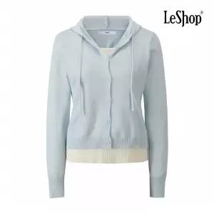 [AK수원점] [르샵] 배색 레이어드형 후드 버튼 니트 (BQ1KP035A)