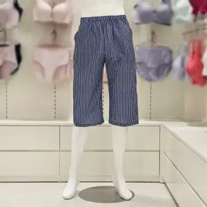 [AK수원점] [트라이엄프] 쿨 뽀글이 블루 스트라이프 7부 실내복 잠옷 바지