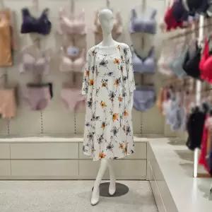 [AK수원점] [트라이엄프] 30D 프리미엄 플라워 슬립 원피스 로브가운 세트