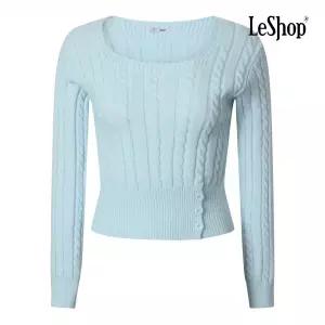 [AK수원점] [르샵] 스퀘어넥 밑단 버튼 케이블 니트 (BQ2KP003A)