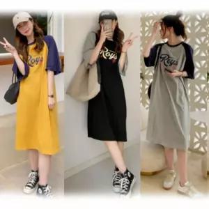 예쁜 배색 나그랑 디자인 여리핏 데일리 여성 원피스