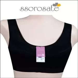 [하프클럽/]부분망사원단 통기 편안한 노와이어 런닝형 후크브라