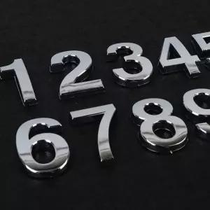 입체형 볼록 은색 숫자 스티커 호실 안내판 1P 소 입체형 은색 숫자 문패