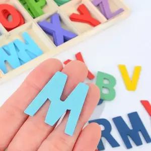 영문 알파벳 이니셜 우드 컬러 원목 영어 글자 5피스 원목이니셜 입체이니셜 꾸미기이니셜