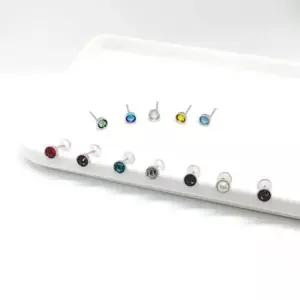 탄생석 (실버) 데일리 귀걸이