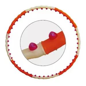 [하프클럽/알티피아]스타 에어쿠션 돌기 훌라후프 S로즈 오렌지 1.2kg 1P 원터치 조립 유산소 운동