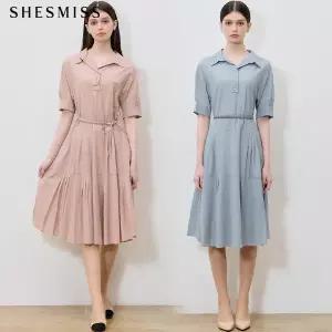 [쉬즈미스(SHESMISS)] 스위티 플리츠 블록 원피스 (택가격: 378000원)