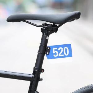 트라이애슬론 레이싱 번호판 마운트 홀더 자전거 클립 카드 도로 사이클링 시트 포스트