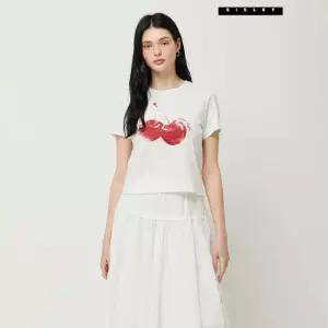 시슬리 [아울렛] SPLASH 비오넷 체리 프린트 티셔츠 SATSC8631