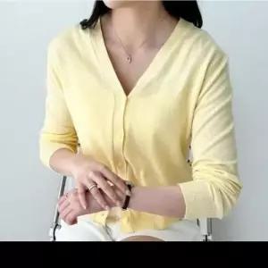 반팔니트 니트 뱀부 여름 가디건 기본 브이넥 사무실