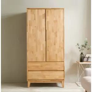 예쁜 유러피안 감성 원목 옷장 900 / 공간활용 엔틱 큰 장농 행거 소형 1인