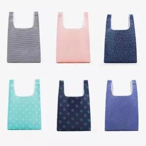 [RIZPICK]잔솔 접이식 장바구니 휴대용 미니쇼핑백 가방 비닐백