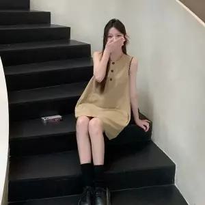 [하프클럽/]캐주얼 여름 민소매 미니 원피스