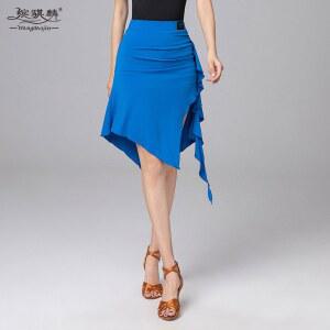 라틴댄스 스커트 여성 메세지에 라인댄스치마 차차차 스포츠댄스복 볼룸 사교댄스