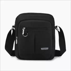 (색상 블랙)크로스백 스퀘어 가방 나일론 남성 데일리 블랙 출퇴근 미니