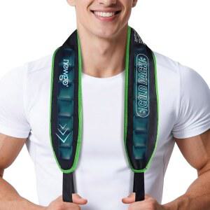 NEWGO 목 아이스팩 쿨링 넥 랩 - 더운 날씨, 및 섬광 완화를 위한 오래 지속되는 냉찜질 스카프, 운동선수, 야외 스포츠 실내 사용을 재사용 가능한