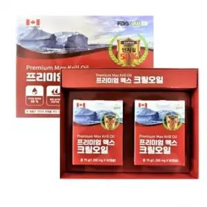 프리미엄 4개월분 크릴오일 1250mg x 2 60캡슐 맥스