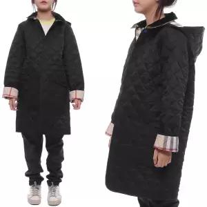 [롯데백화점]버버리 24FW 코듀로이 다이아몬드 퀼팅 코트 8092531 BLACK 24F