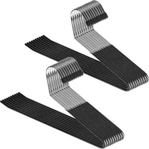 조버 팬츠 행거 논 슬립 - 20팩 오픈 엔드 옷장용 진 공간 절약 의류 튼튼하고 내구성이 뛰어난 메탈 팬티