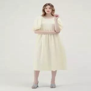 [귈림] 리본 스퀘어넥 퍼프소매원피스 GBMOP114P)