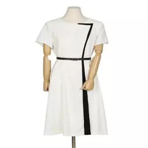 예쎄 벨트SET)배색라인 반팔 원피스 S4MOP066A)