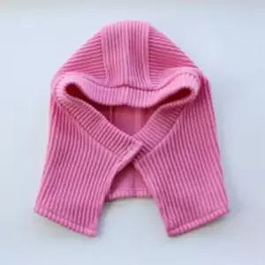 친절한탄씨 강아지 세로 짜임 바라클라바 핑크 1P 겨울 모자 패션 반려견리본후드 반려견귀여운목도리