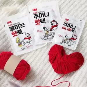 3M핫팩 붙이는 주머니 손난로 핫팩 100개입