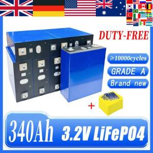 3.2V 340AH 리튬인산철(LiFePO4) 배터리 A급 3C 고출력 DIY 12V 24V 48V EV RV 태양광 에너지 저장용 충전