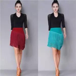 밸리 사교 댄스복 레나 라틴 스포츠 살사 스커트