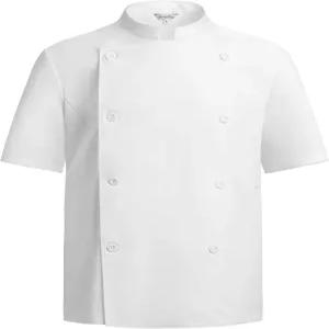 쉰폰 캐스터 남성 셰프 코트 - 메시 통풍 패널과 유틸리티 포켓이 있는 클래식 테일러드 반팔 재킷