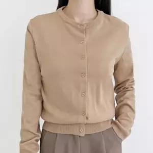 여성 기본 심플 니트 가디건 여자 사무실 베이직