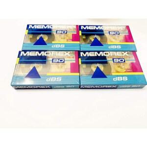 메모렉스 DBS 90 싱글 블랭크 오디오 카세트 테이프 4 수량