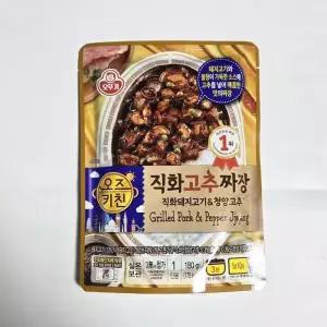 오뚜기 오즈키친 직화고추짜장 ( 직화돼지고기청양고추) 180g * 10개